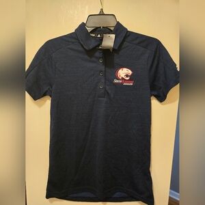 adidas Navy Blue Performance Top with Logo Tag